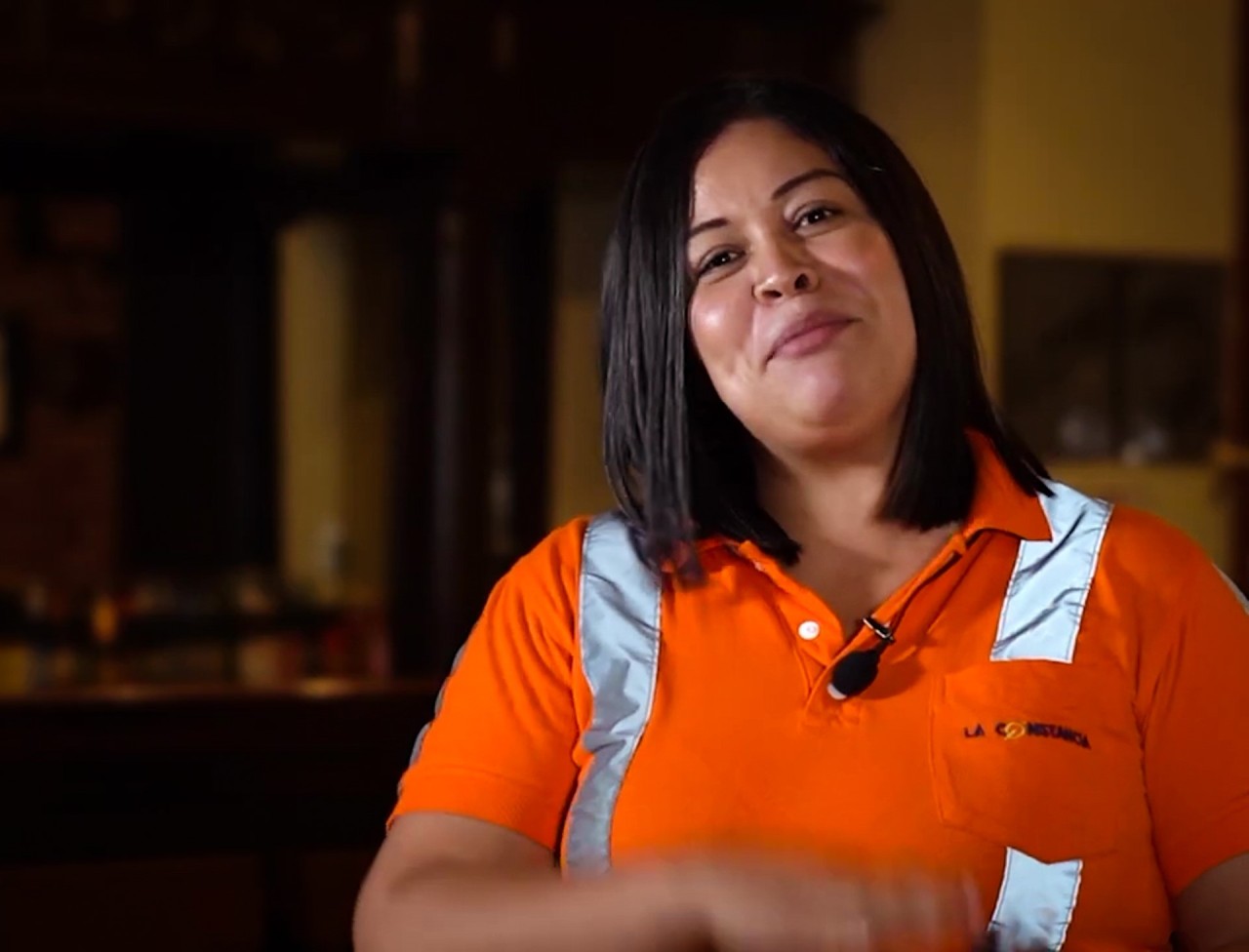 Verónica Díaz, Gabelstaplerfahrerin