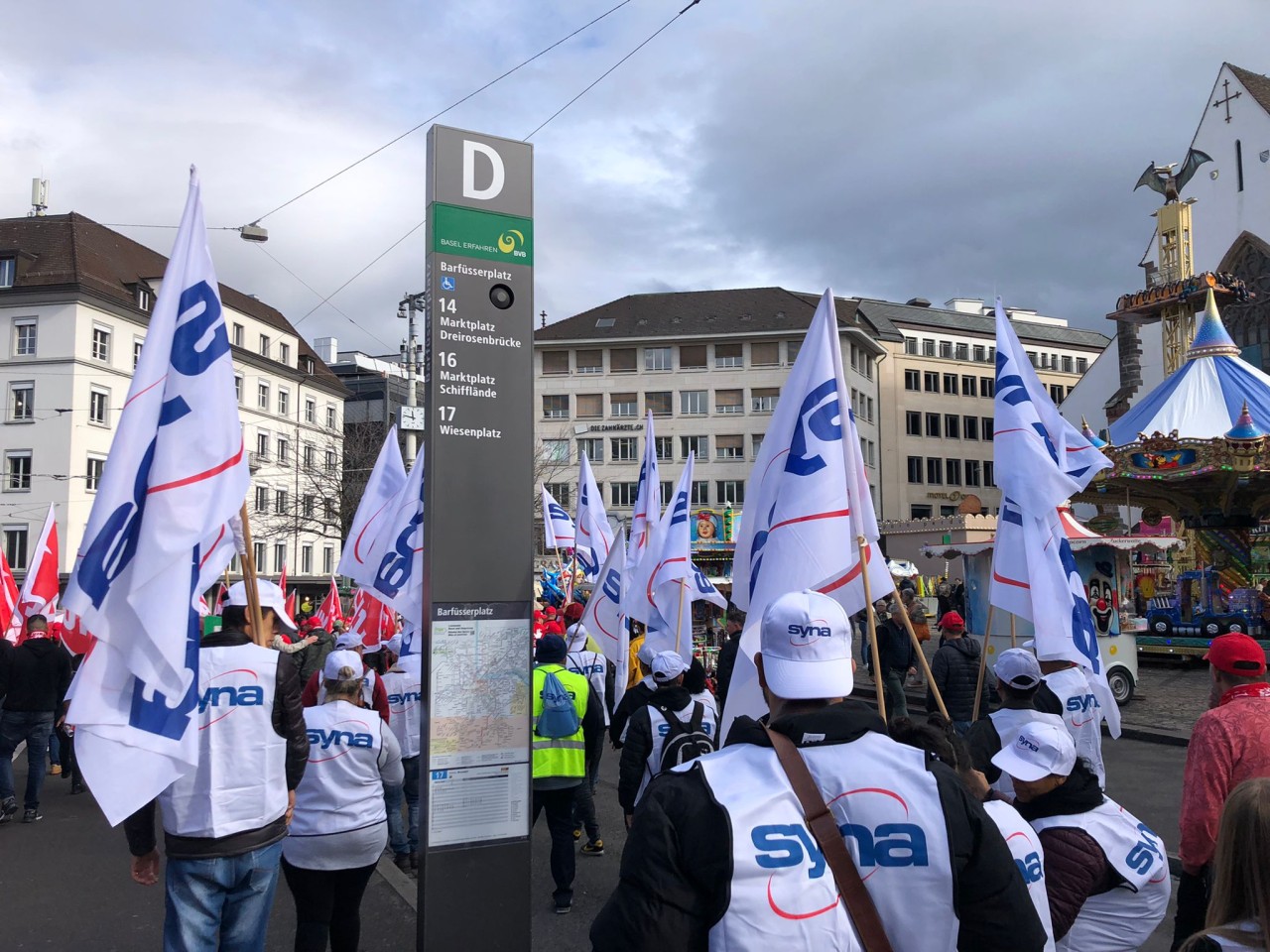 Protesttag der Bauarbeiter