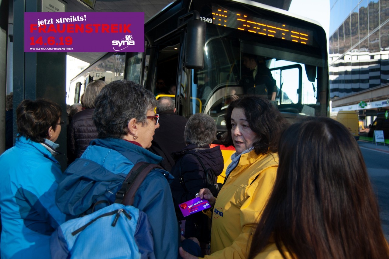 Aktion Frauenstreik in Visp
